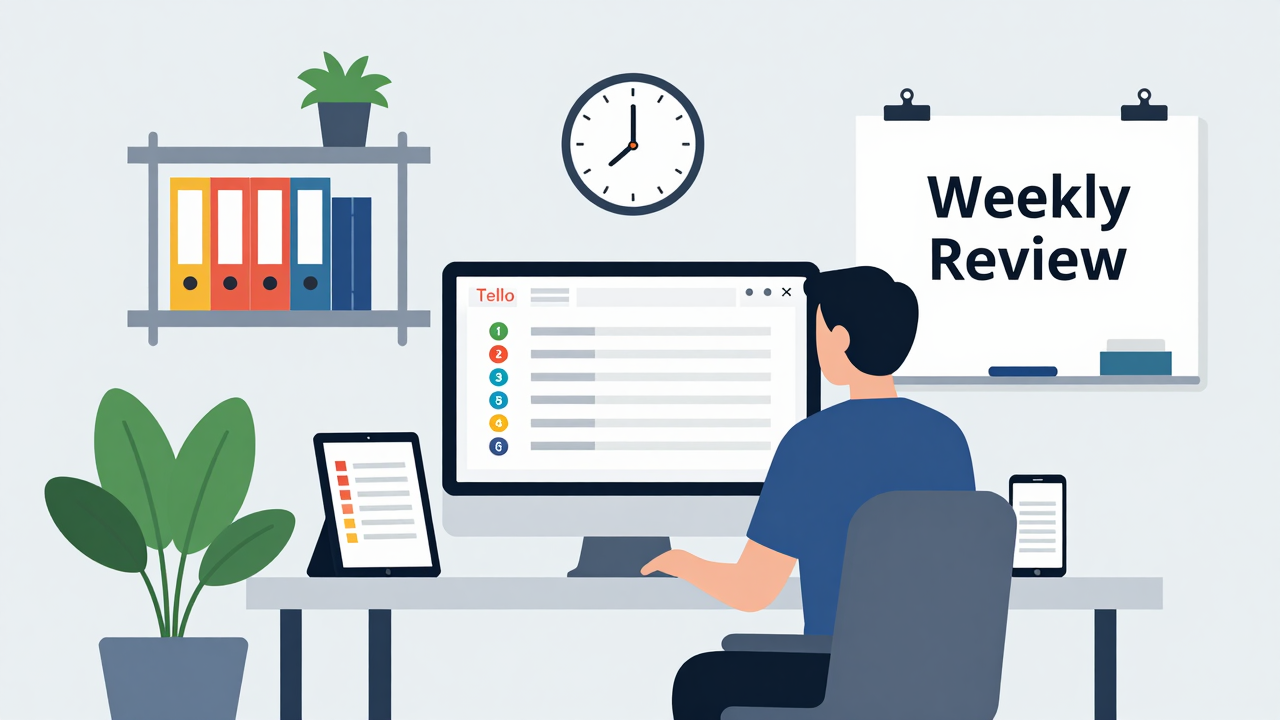 Regularly Review and Archive for a Clutter-Free Workspace