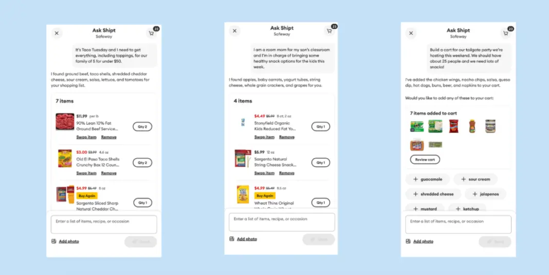 Shipt becomes the latest delivery app with an AI shopping assistant image