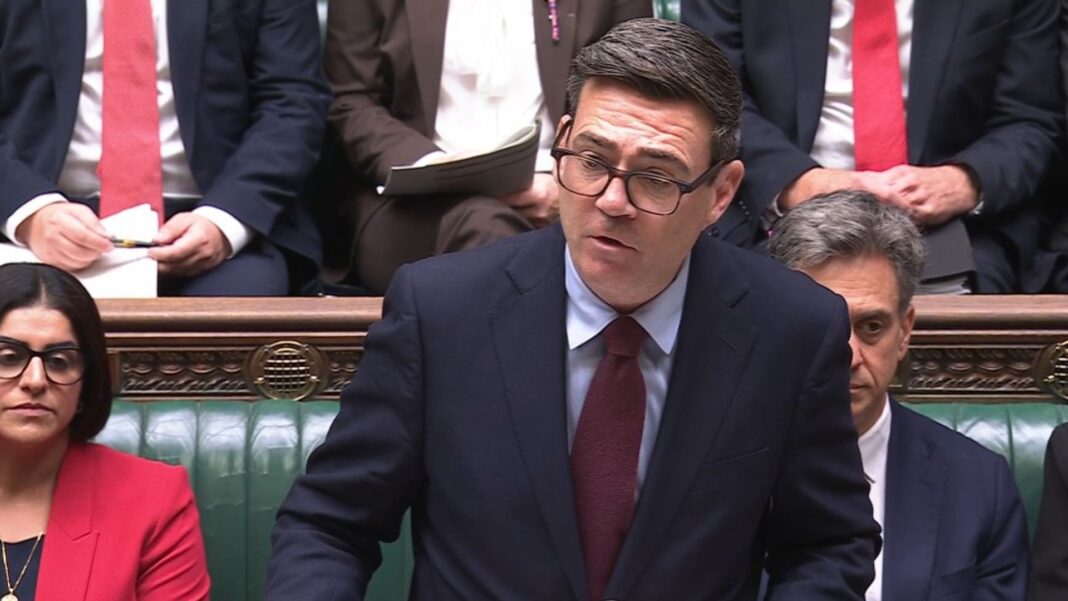 Andy Burnham’s high stakes policy headache that could split Labour MPs Skynews andy burnham pmqs 7345983