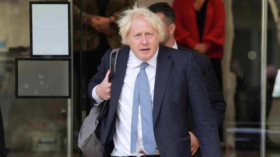 Boris Johnson in Ukraine security scare after train hit by Russian drone Skynews boris johnson former prime minister 7350513