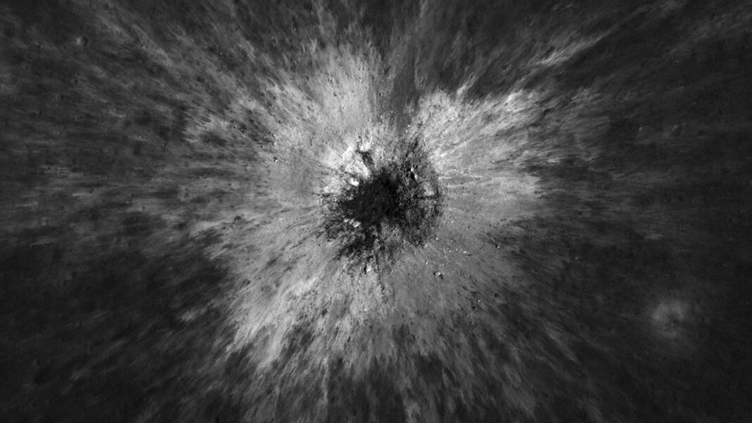 Asteroid the size of six-storey building crashed into moon in ‘once-in-a-lifetime’ moment Skynews crater moon 7354316