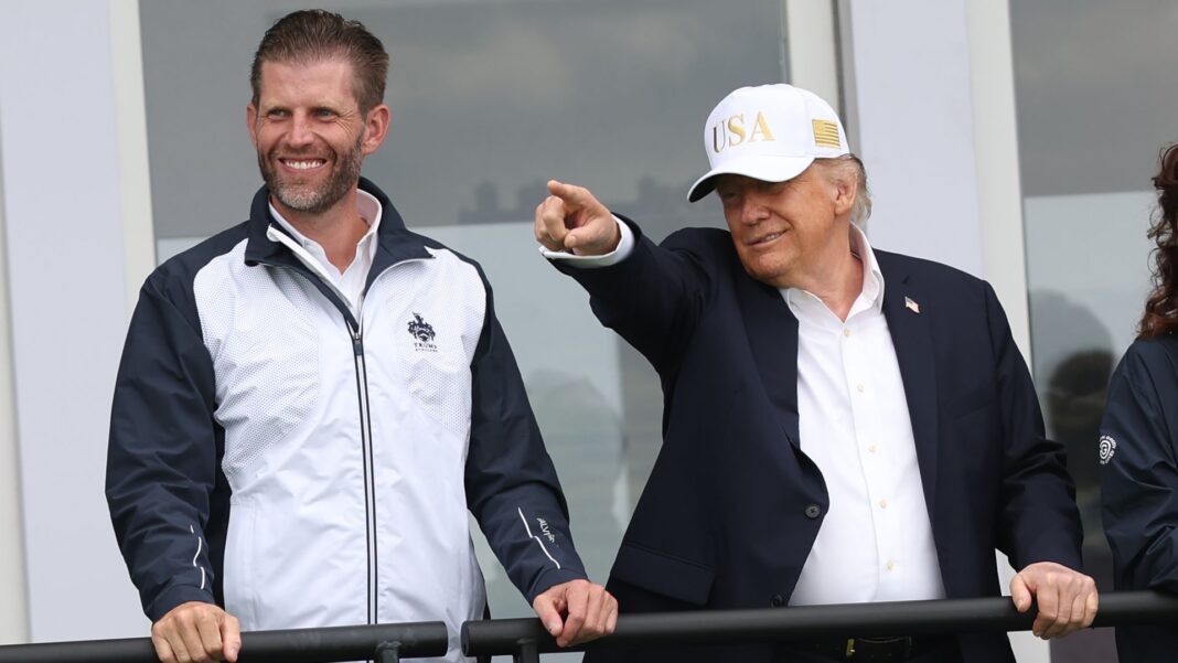 Backlash grows over Trump’s ‘completely wrong’ comments on Irish reunification Skynews donald trump eric trump 7350020