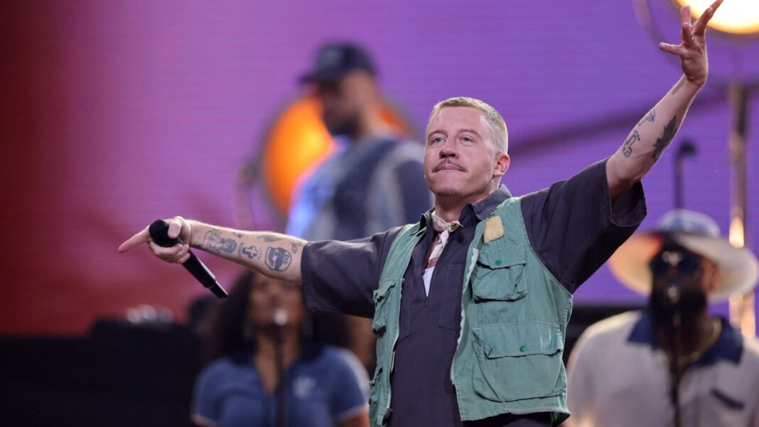 Macklemore ‘removed’ from Ed Sheeran tour over ‘Free Palestine’ comment Skynews macklemore concert 7351657