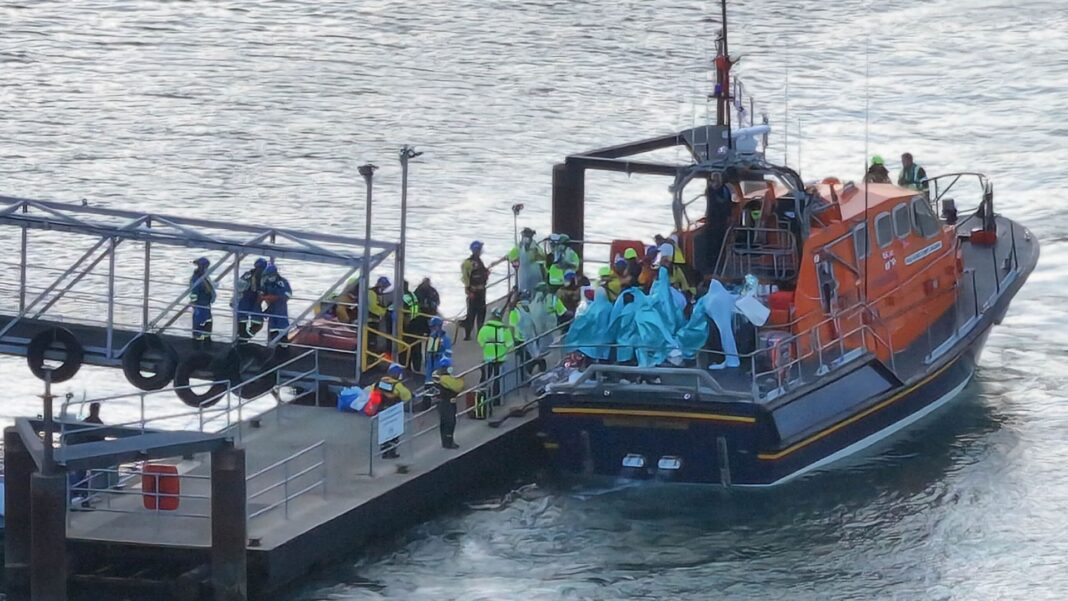 Police release images of six men after anti-migrant protest in Portsmouth Skynews migrants portsmouth 7343735