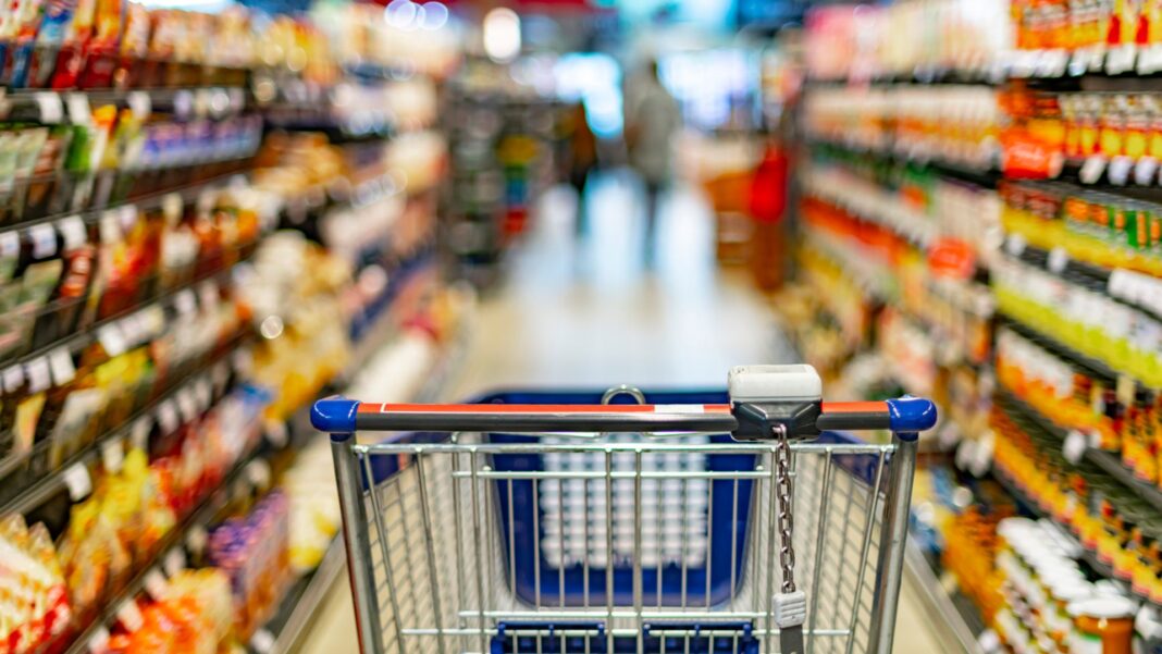 Shoppers hunting value as grocery price inflation ticks up Skynews trolley supermarket 6628587