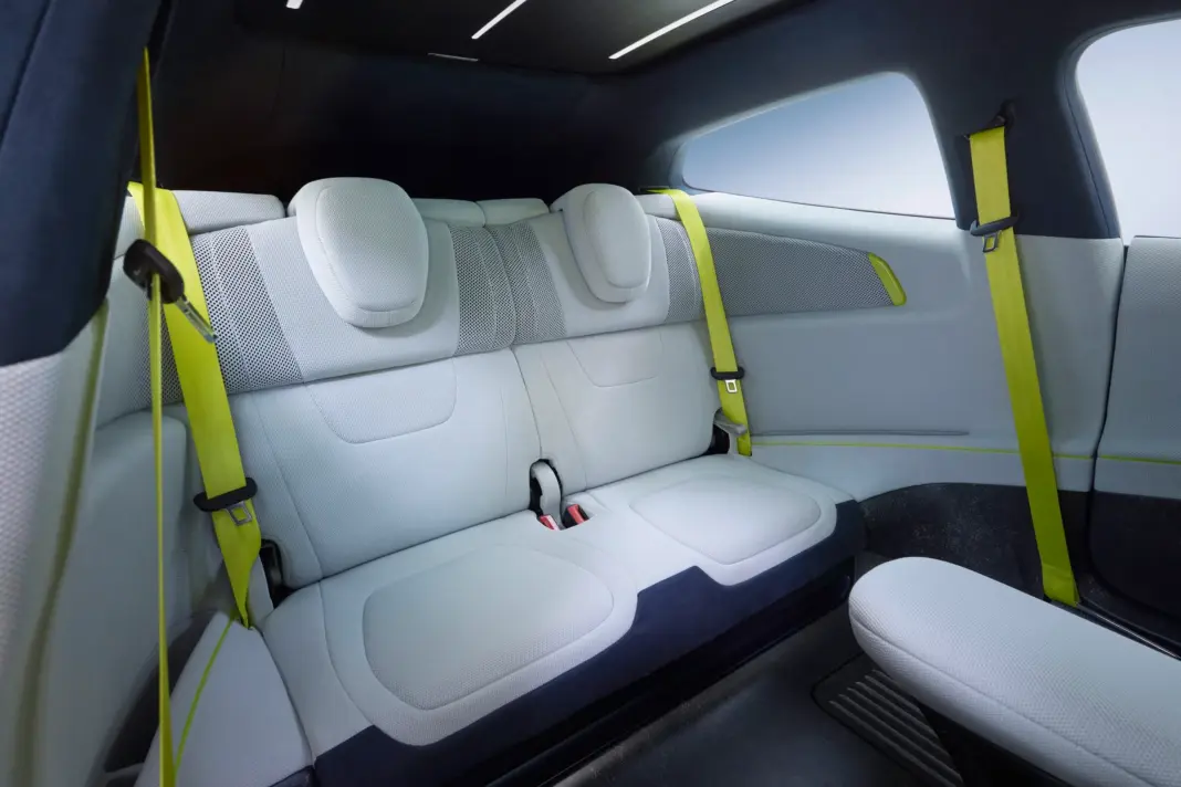 Volkswagen’s crazy-efficient EV borrows an idea from Slate Small rear seats can only hold small people.
