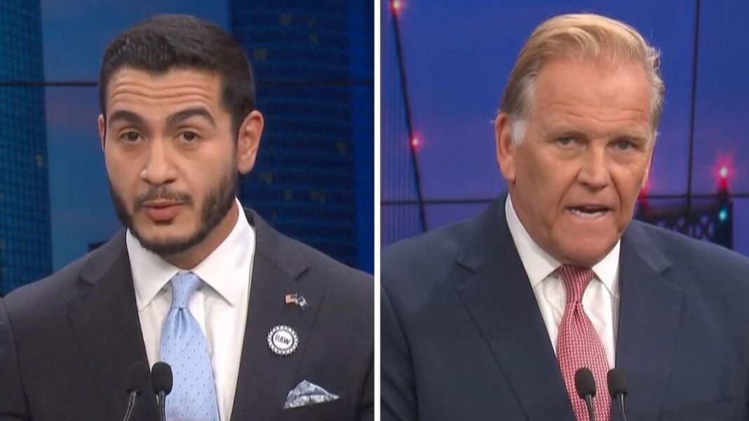 Abdul El-Sayed (L) and Mike Rogers