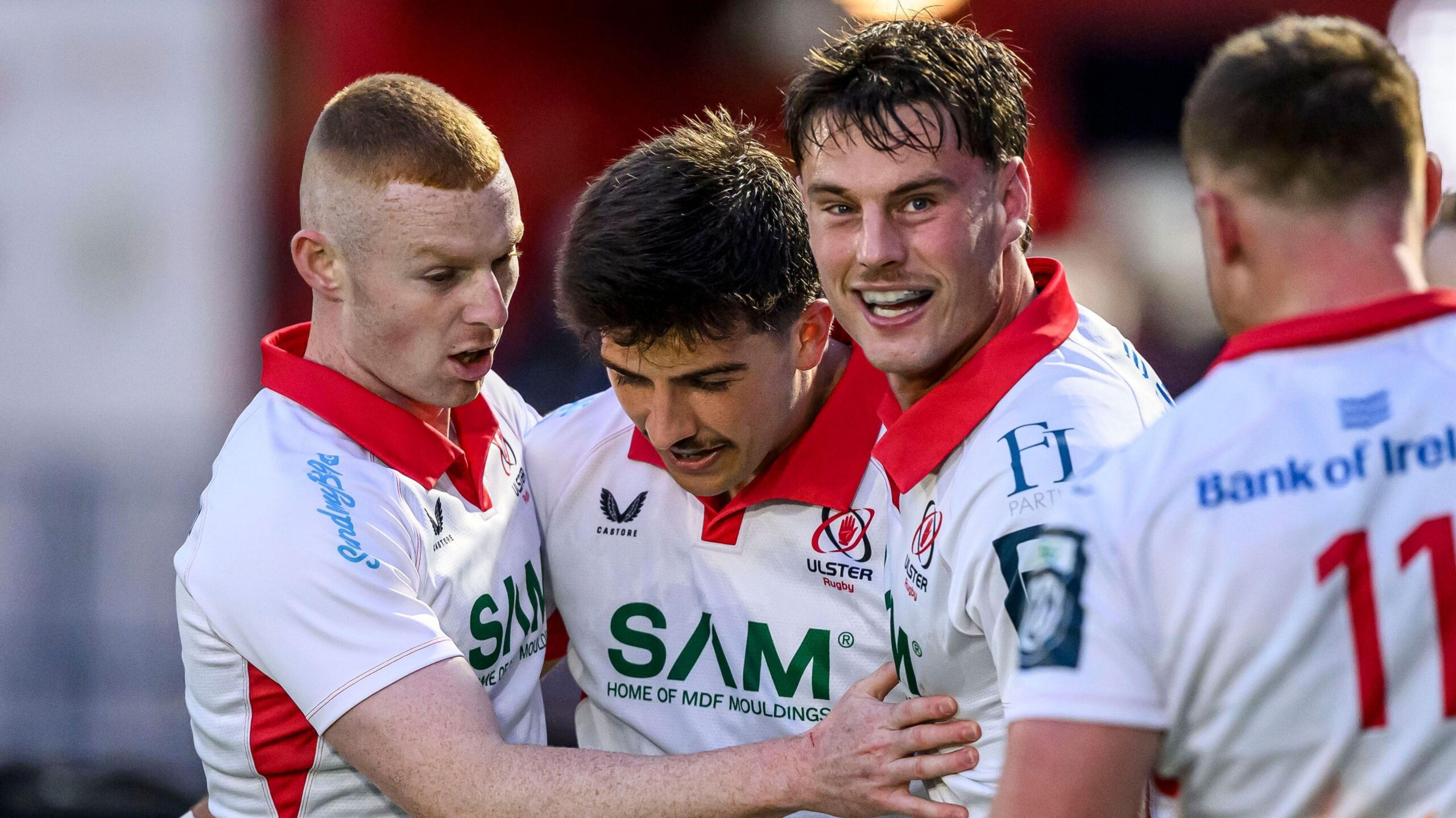 Chay Mullins celebrates his try