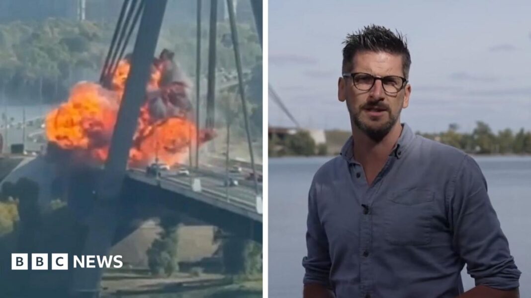 Watch: What we know about Russian strikes on Kyiv bridges image