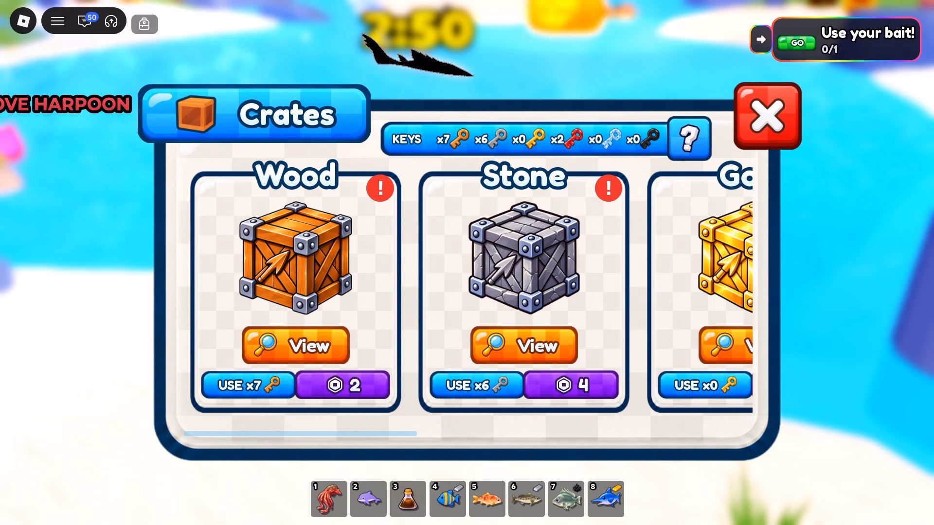 Use Keys to open Crates (Image via Roblox)