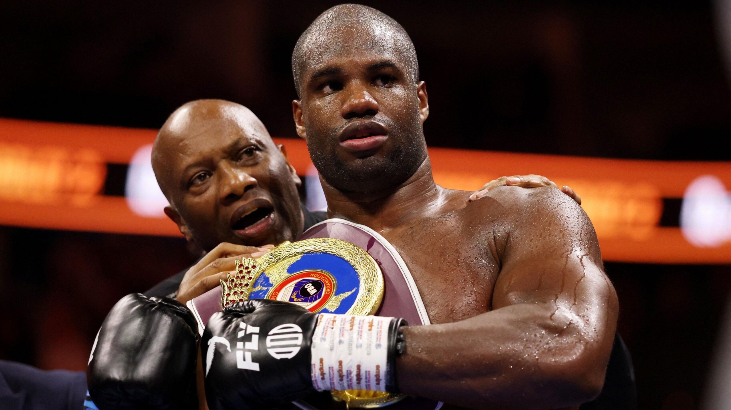 Daniel Dubois has the WBO title on his shoulder