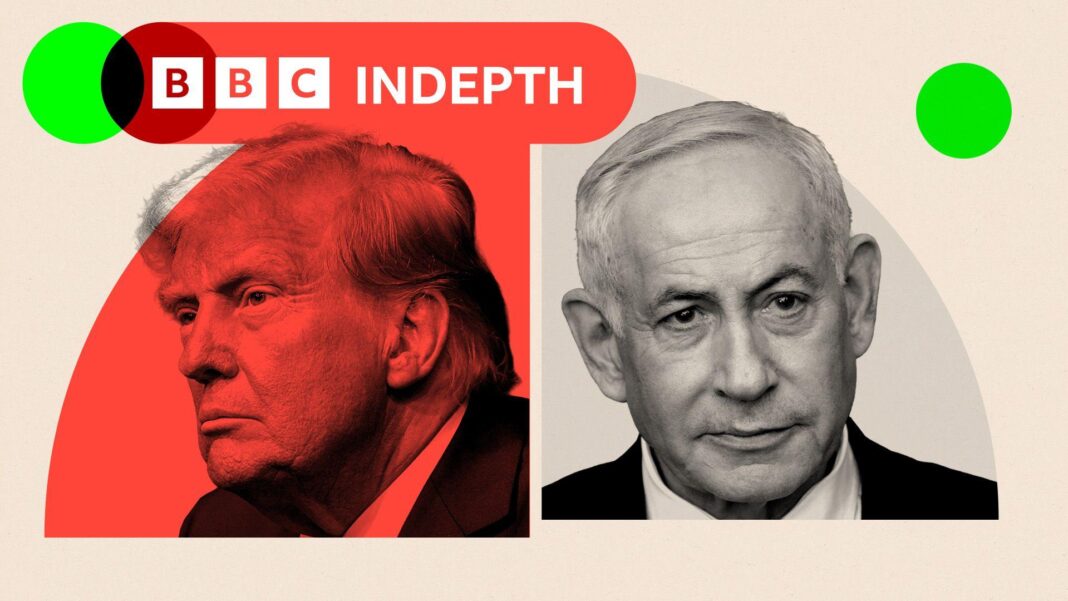 Turnout so far highest in decades as Israelis vote in pivotal election A split image showing Donald Trump and Benjamin Netanyahu