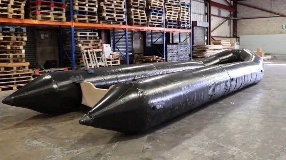 One of the inflatable boats seized