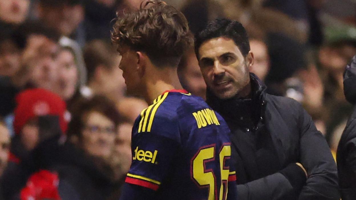 Arsenal's 16-year-old winger Max Dowman was sent off for the first time in his senior club career