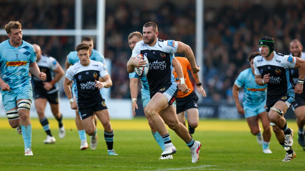 Will Butt runs into space before scoring against Harlequins