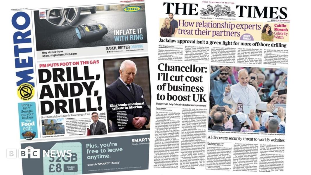The Papers: ‘Drill, Andy Drill!’ and a Budget for ‘bloody-minded entrepreneurs’ The Papers: ‘Drill, Andy Drill!’ and a Budget for ‘bloody-minded entrepreneurs’