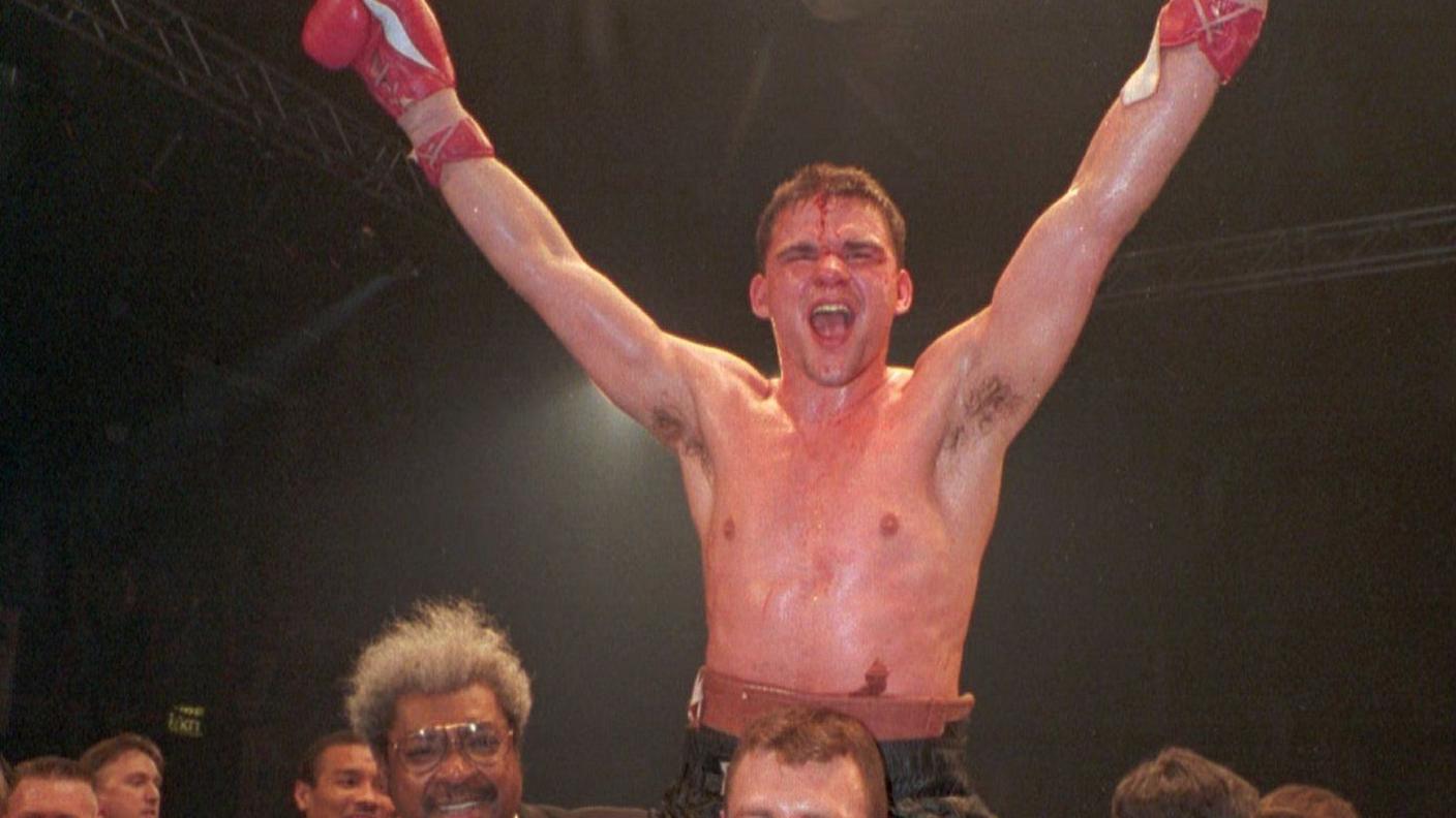 Ray Close celebrates at the King's Hall