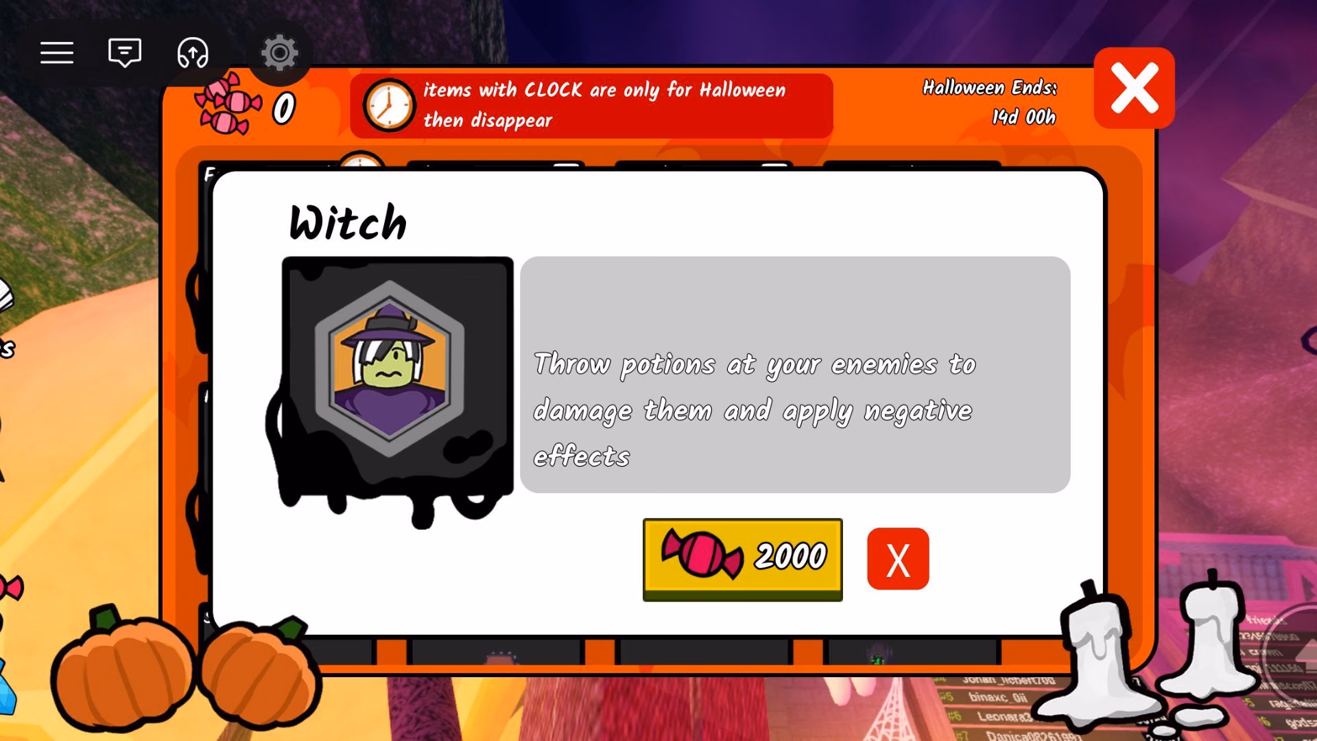 The Witch class (Image via Roblox)