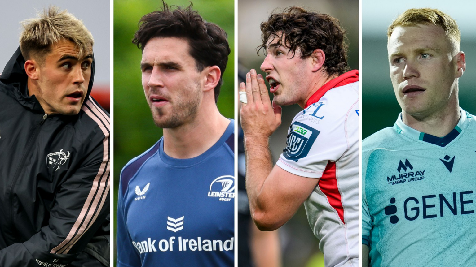 Brian Gleeson, Joey Carbery, David McCann and Ciaran Frawley