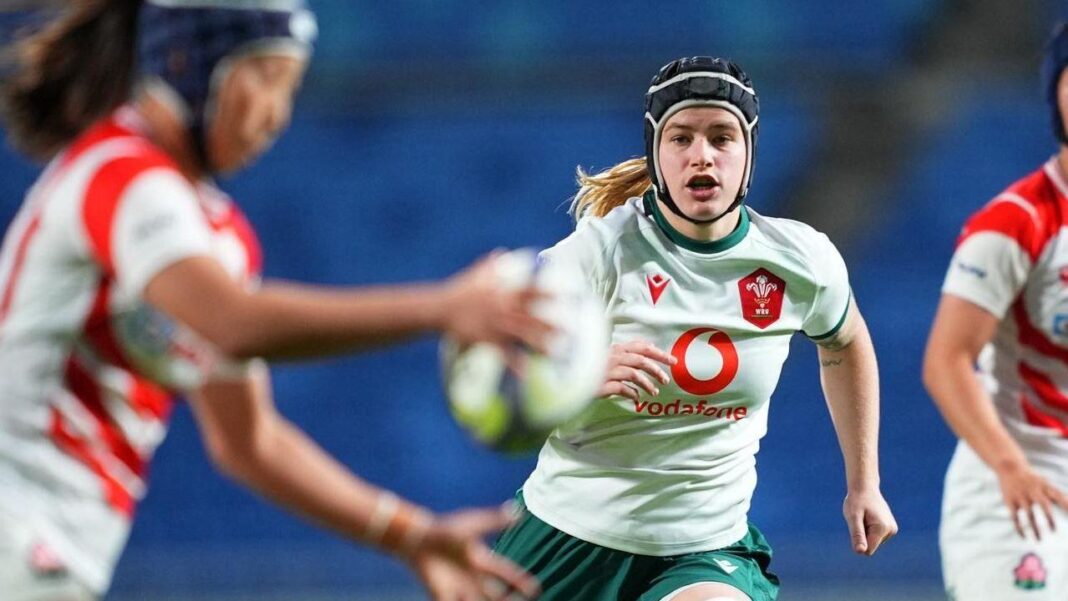 Lynn hails grit of 13-player Wales in Japan win Bethan Lewis in action for Wales v Japan