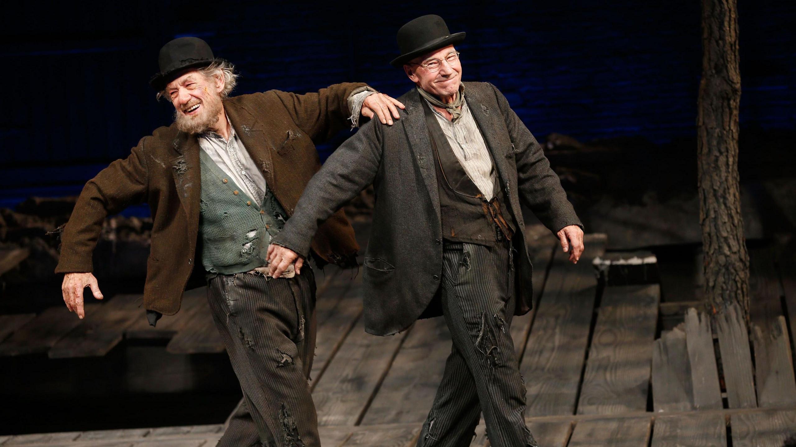 Sir Ian McKellen and Sir Patrick Stewart in Waiting for Godot