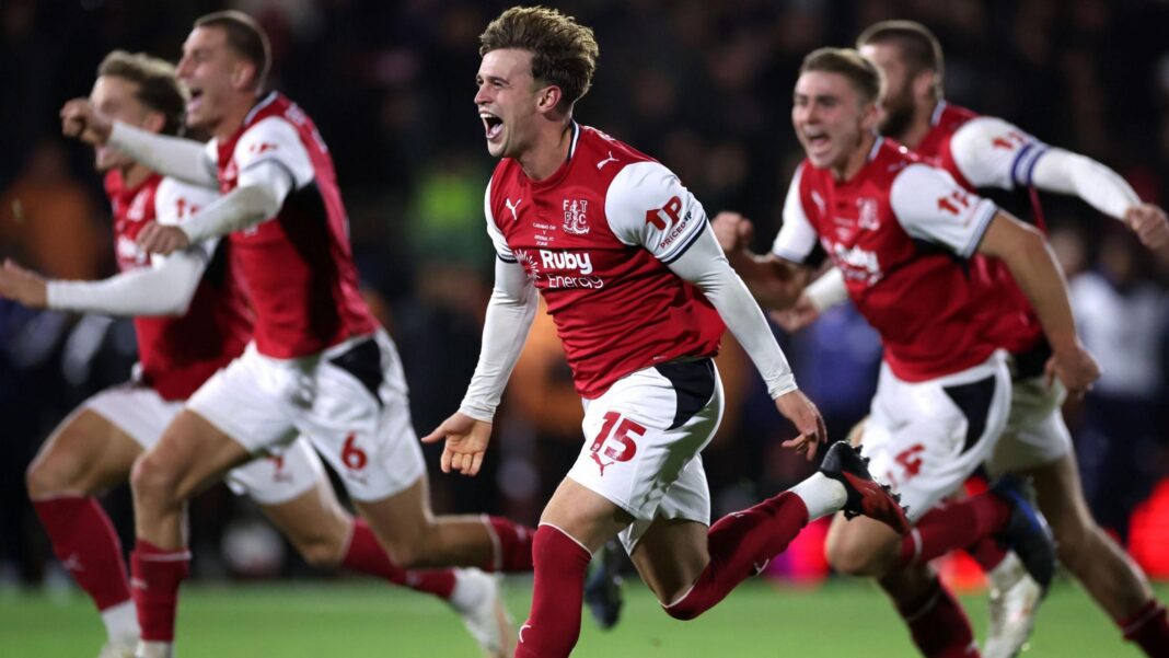 Where does Fleetwood beating Arsenal rank in biggest cup upsets? Fleetwood's players celebrate after beating Premier League champions Arsenal in the League Cup fourth round