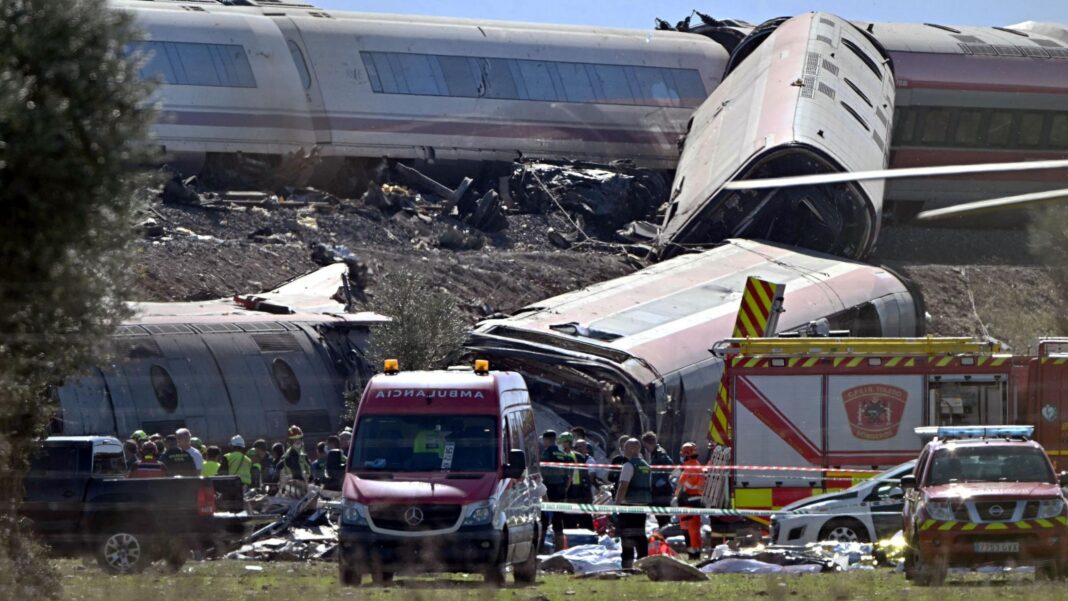 High-speed train crash kills at least 68 people in Spain Emergency services work at the site of a train crash between two high-speed units, a Renfe AVE train and an Iryo train around 150 km south of Madrid between Urda and Los Yebenes in the province of Toledo, on October 28, 2026.