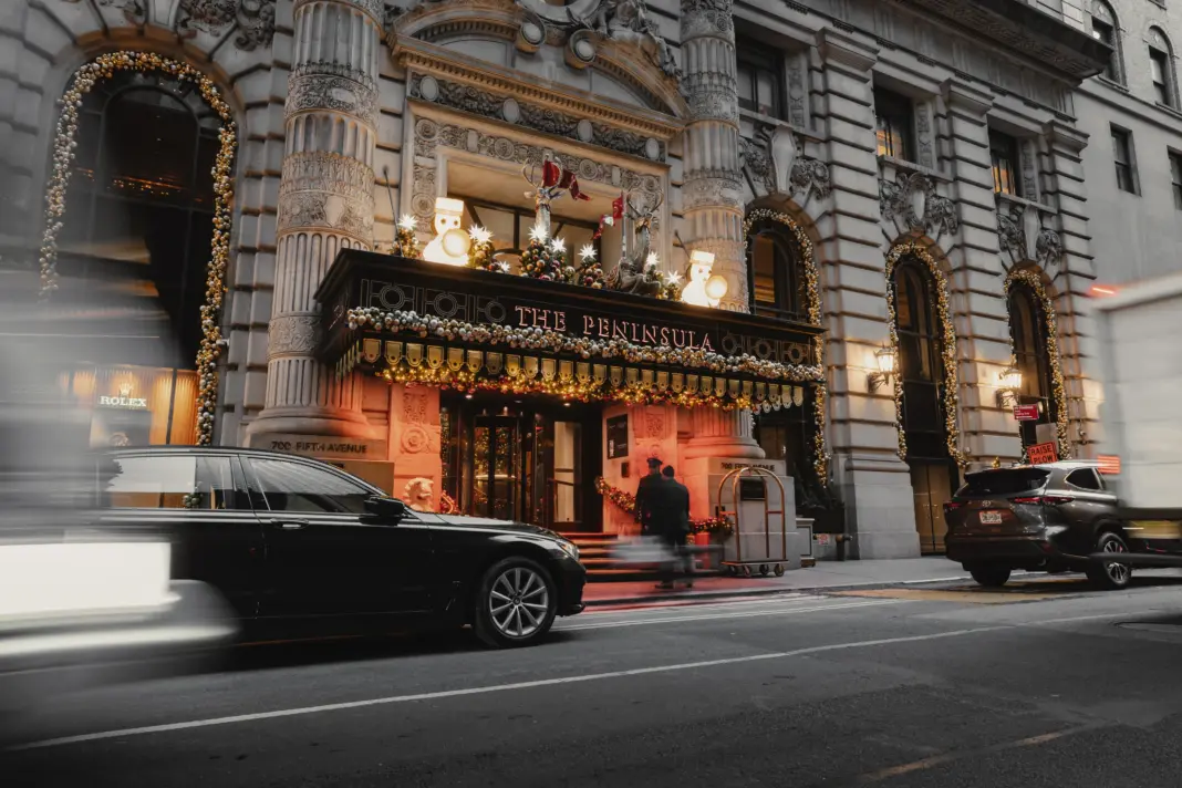 7 NYC Hotels That Make Christmas Magical for Families 2024 festive exterior facade 17