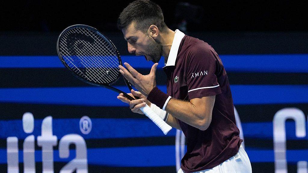 Novak Djokovic is frustrated during his defeat by Jan-Lennard Struff