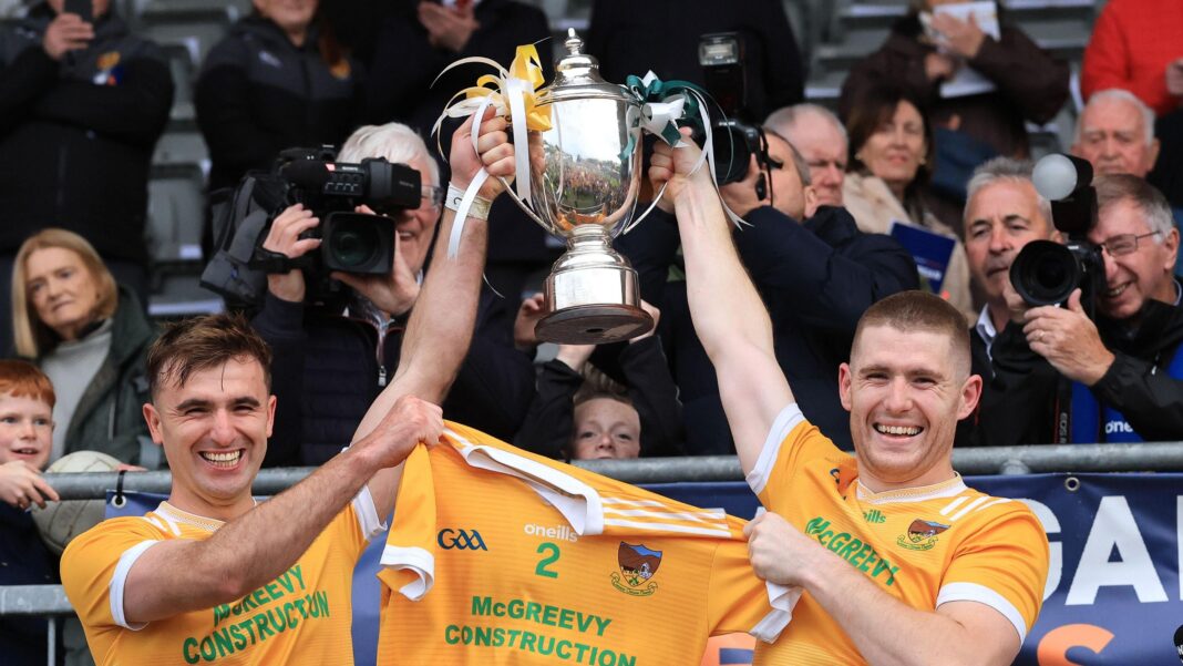 ‘Don’t stop swinging’ – Clonduff end 26-year wait for Down title Stephen McConville and Charlie Carr lift the Frank O'Hare Cup
