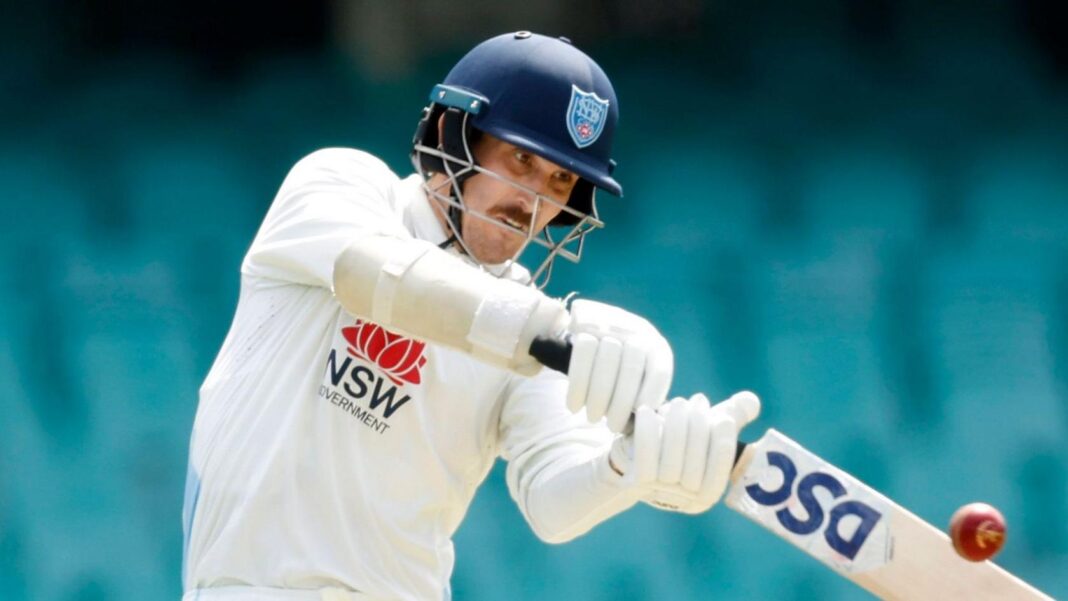 Nic Maddinson batting for New South Wales in February 2025