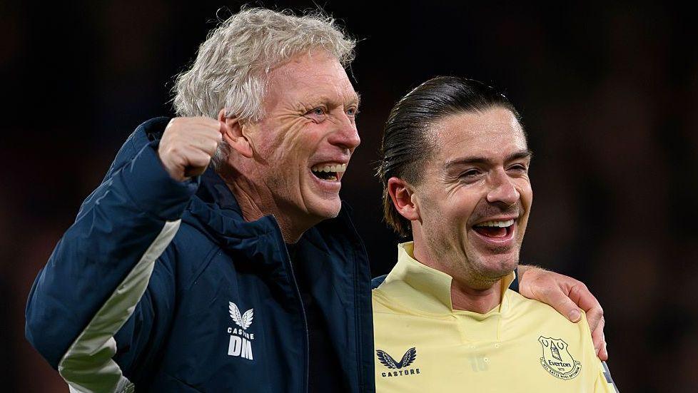 Manager David Moyes and Jack Grealish - pictured after Everton's victory at Aston Villa last season - had formed a close relationship.