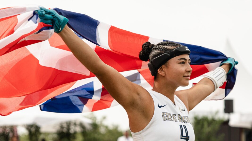 Why you could represent GB in one of newest Olympic sports Angelica Tait holds a Great Britain flag aloft during the 2026 Flag Football World Championships