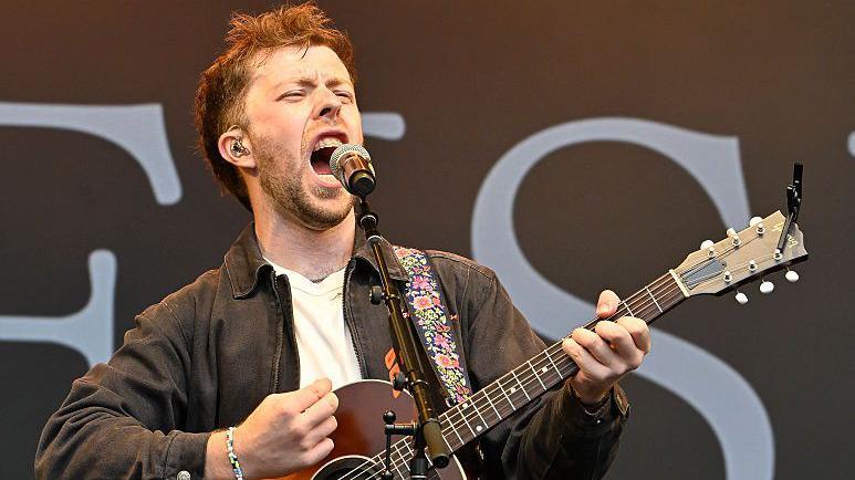 Eddie Keogh of Kingfishr performs on Day 3 of Outside Lands Festival at Golden Gate Park on August 09, 2026 in San Francisco, California.