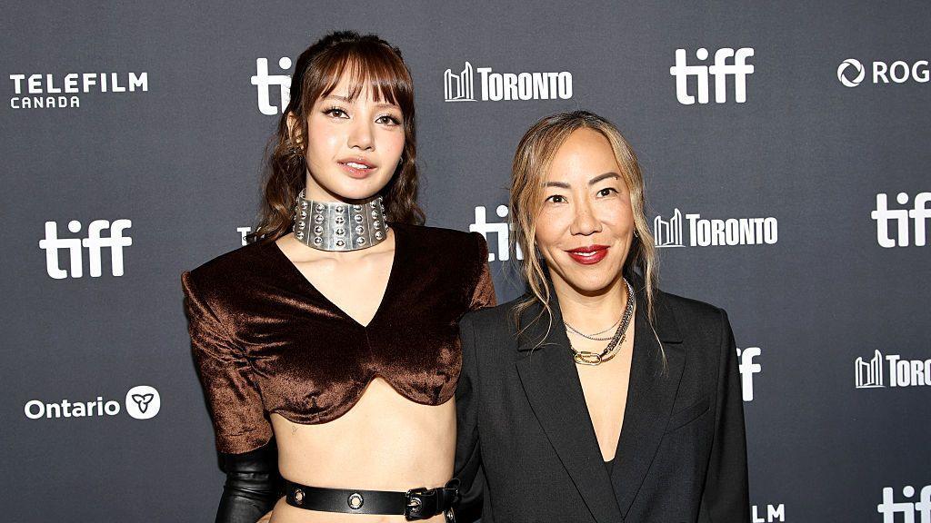 Lisa and Sue Kim stand side by side at the Toronto International Film Festival
