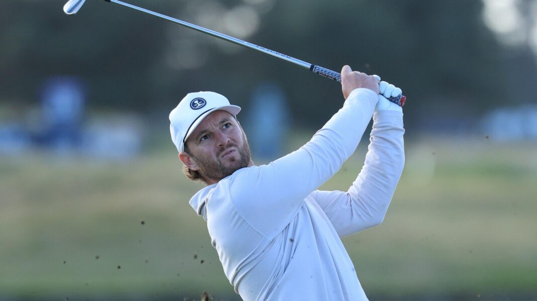 Unheralded Stewart stars at Alfred Dunhill Links Michael Stewart tees off on the 17th