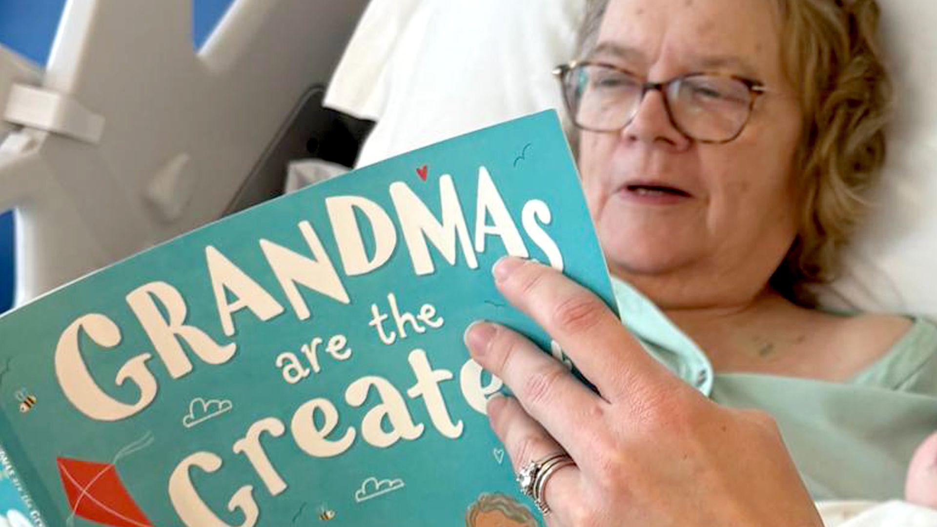 Not long after recovering from the seizures, Ann was fit enough to hold Patrick's baby - her youngest granddaughter - and read her a story from the hospital bed.