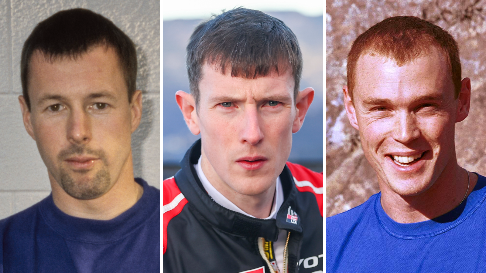 Colin McRae, Elfyn Evans and Richard Burns.