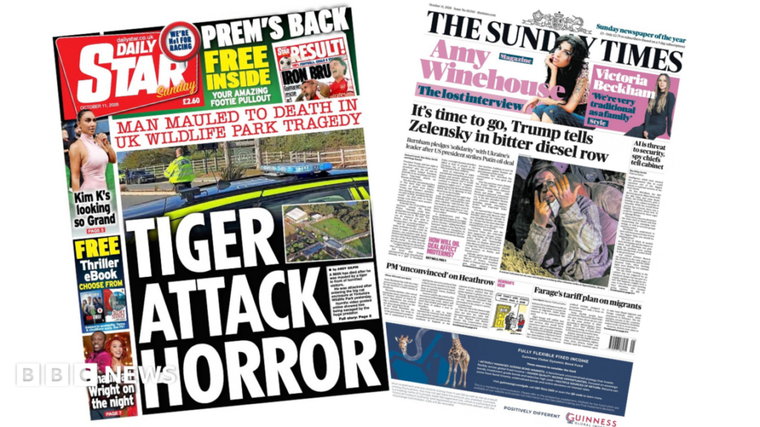 ‘Tiger attack horror’ and Trump tells Zelensky ‘time to go’ ‘Tiger attack horror’ and Trump tells Zelensky ‘time to go’