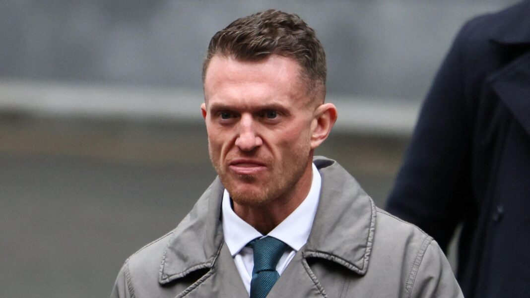 Stephen Yaxley-Lennon, known as Tommy Robinson, outside Southwark Crown Courtin London.
