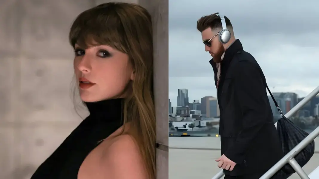 PIC: Taylor Swift leans on Travis Kelce in”Patient Zero” BTS clip donning $18,330 Cartier watch and “Ophelia” sweater PIC: Taylor Swift leans on Travis Kelce in”Patient Zero” BTS clip donning $18,330 Cartier watch and “Ophelia” sweater