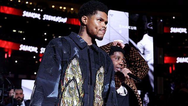Shakur Stevenson makes his walk to the ring