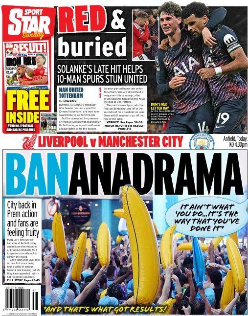 Daily Star on Sunday back page