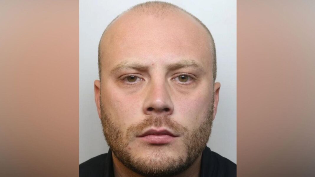 Woman told PC ‘get off me’ 300 times as he raped her A police mugshot of a balding man in his late 20s, with light stubble and brown eyes, looking into the camera with a serious expression.