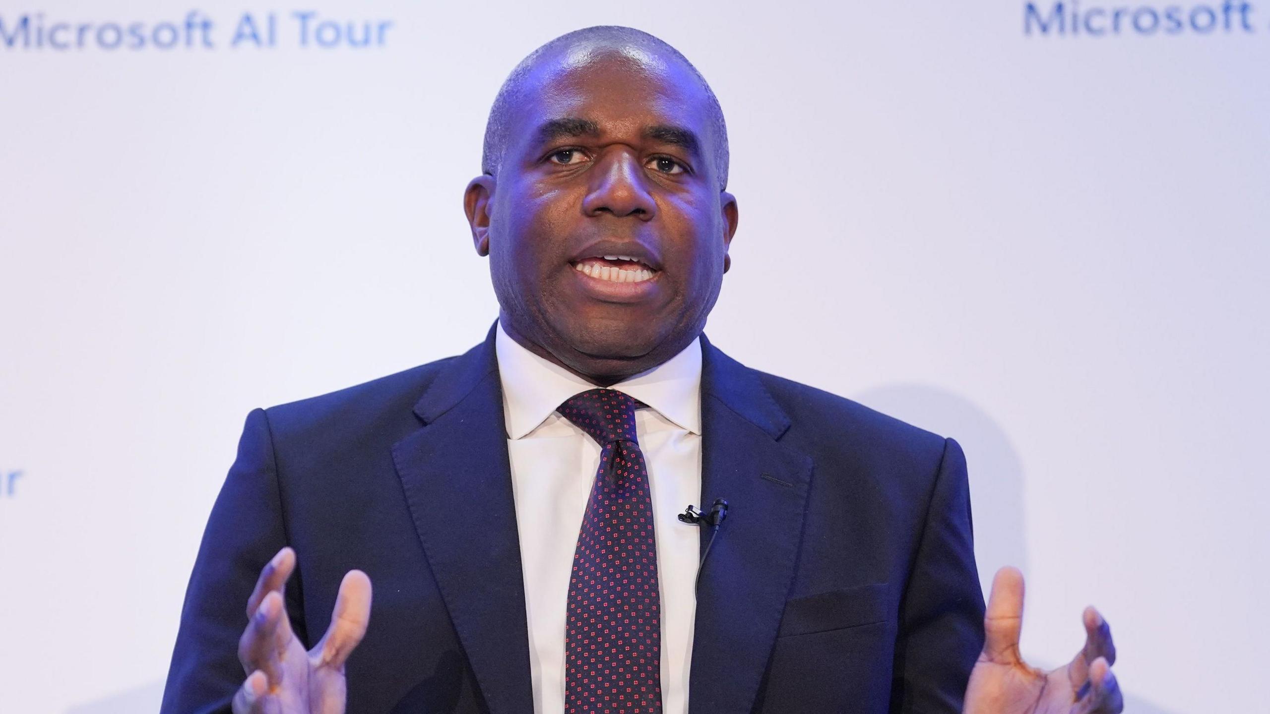 David Lammy delivers a keynote speech on reforming the justice system at the Microsoft offices in London.