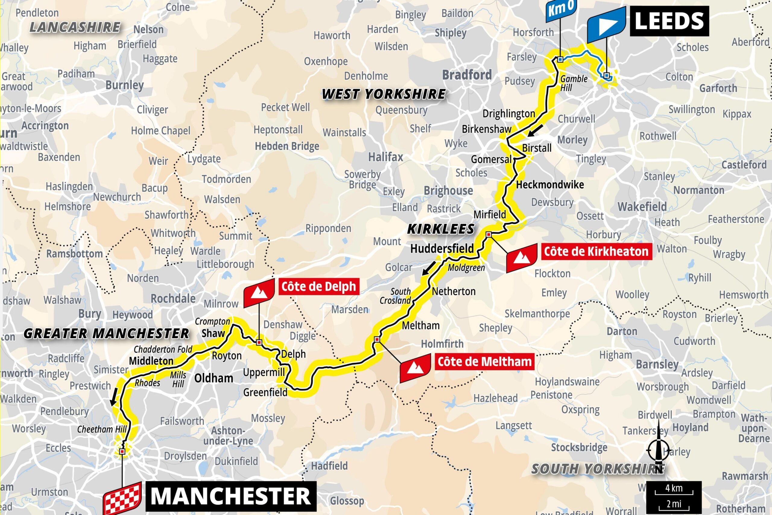 Tour de France Femmes stage one map