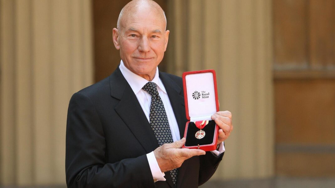 Sir Patrick Stewart: Actor who moved effortlessly between Star Trek and Shakespeare Sir Patrick Stewart holds up his knighthood medal in 2010