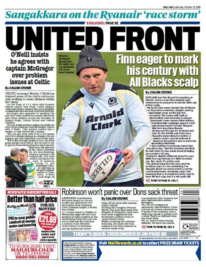 Mail back page