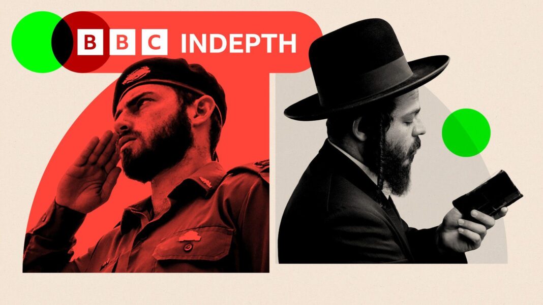 Israel heads to polls for pivotal election defined by security and democracy A split image showing an IDF soldier on the left and a Haredi Jewish man on the right