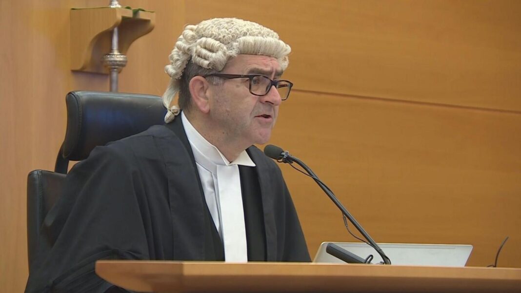 Judge Alistair Watson passing sentence in the High Court in Glasgow.